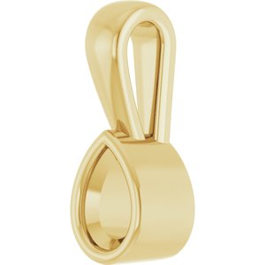 14K Yellow Gold 4.5x3 mm Pear Charm/Pendant Mounting – image 4