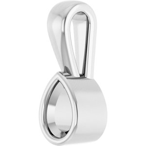 10K White Gold 4.5x3 mm Pear Charm/Pendant Mounting – image 4