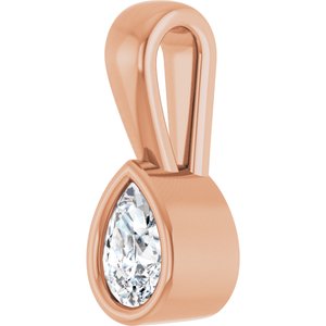 10K Rose Gold 4.5x3 mm Pear Charm/Pendant Mounting – image 3