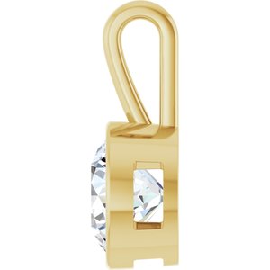18K Yellow Gold 13 mm Round Charm/Pendant Mounting – image 5