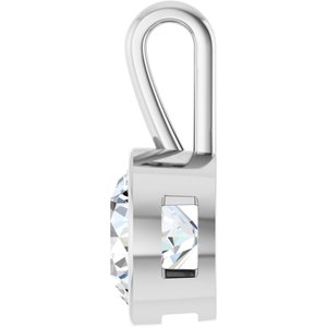 10K White Gold 13 mm Round Charm/Pendant Mounting – image 5