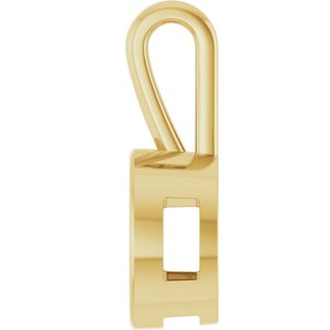18K Yellow Gold 13 mm Round Charm/Pendant Mounting – image 6