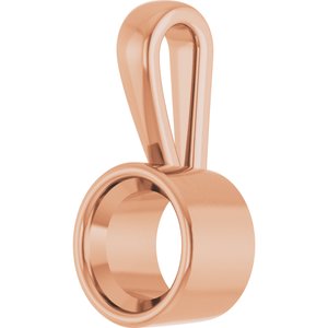 14K Rose Gold 7.4 mm Round Charm/Pendant Mounting – image 4
