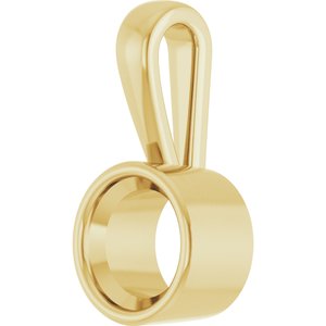 18K Yellow Gold 7.4 mm Round Charm/Pendant Mounting – image 4