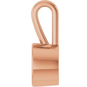 14K Rose Gold 7.4 mm Round Charm/Pendant Mounting – image 6