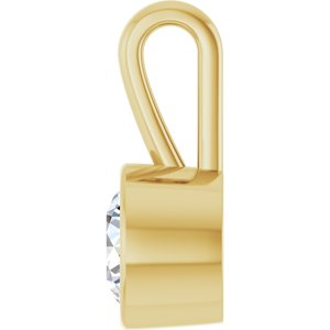 18K Yellow Gold 7.4 mm Round Charm/Pendant Mounting – image 5