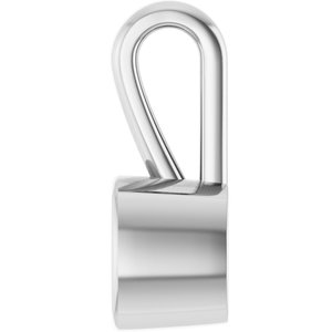 18K Palladium White Gold 5x5 mm Cushion Charm/Pendant Mounting – image 6