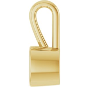 18K Yellow Gold 5x5 mm Cushion Charm/Pendant Mounting – image 6