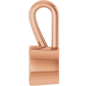 10K Rose Gold 5x5 mm Cushion Charm/Pendant Mounting – image 6