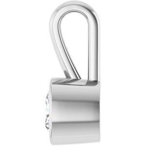 Platinum 5x5 mm Cushion Charm/Pendant Mounting – image 5