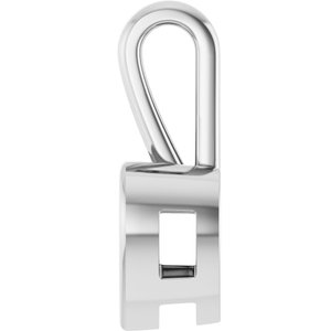 14K X1 White Gold 8x8 mm Heart Charm/Pendant Mounting – image 6