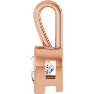 14K Rose Gold 8x8 mm Heart Charm/Pendant Mounting – image 5