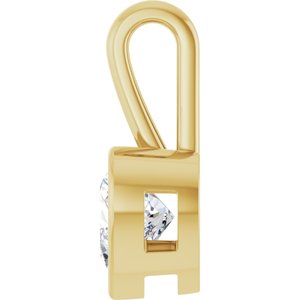 14K Yellow Gold 8x8 mm Heart Charm/Pendant Mounting – image 5
