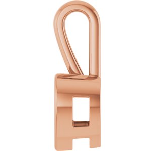 14K Rose Gold 8x8 mm Heart Charm/Pendant Mounting – image 6
