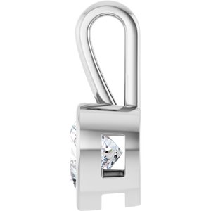 18K Palladium White Gold 8x8 mm Heart Charm/Pendant Mounting – image 5