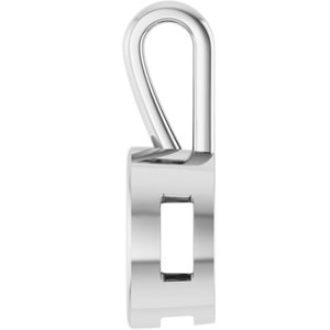 Platinum 10x8 mm Oval Charm/Pendant Mounting – image 6