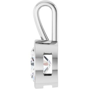 10K White Gold 10x8 mm Oval Charm/Pendant Mounting – image 5
