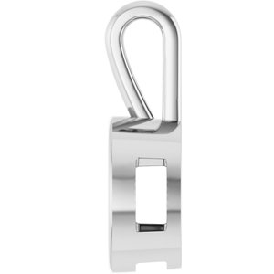 18K Palladium White Gold 15 mm Round Charm/Pendant Mounting – image 6