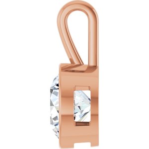 10K Rose Gold 15 mm Round Charm/Pendant Mounting – image 5