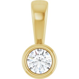 10K Yellow Gold 3.2 mm Round Charm/Pendant Mounting