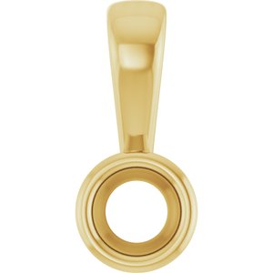 10K Yellow Gold 3.2 mm Round Charm/Pendant Mounting – image 2