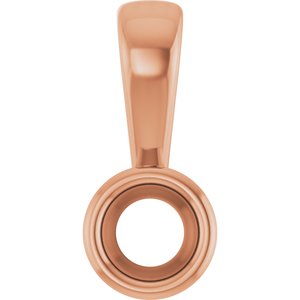 10K Rose Gold 3.2 mm Round Charm/Pendant Mounting – image 2