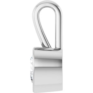 10K X1 White Gold 6.5x6.5 mm Heart Charm/Pendant Mounting – image 5
