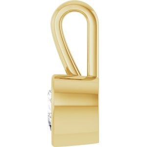 18K Yellow Gold 6.5x6.5 mm Heart Charm/Pendant Mounting – image 5