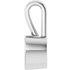 18K White Gold 6.5x6.5 mm Heart Charm/Pendant Mounting – image 6