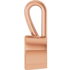 14K Rose Gold 6.5x6.5 mm Heart Charm/Pendant Mounting – image 6