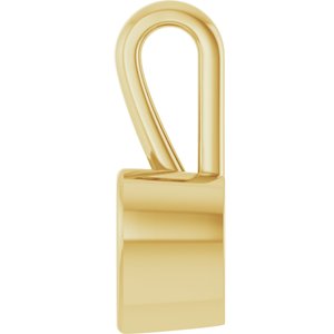 14K Yellow Gold 6.5x6.5 mm Heart Charm/Pendant Mounting – image 6