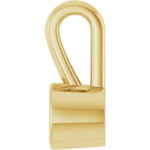 18K Yellow Gold 3.2 mm Round Charm/Pendant Mounting – image 6