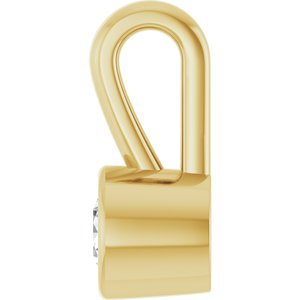 14K Yellow Gold 3.2 mm Round Charm/Pendant Mounting – image 5