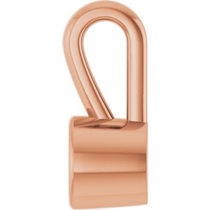 18K Rose Gold 3.2 mm Round Charm/Pendant Mounting – image 6