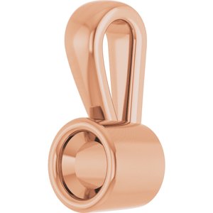 18K Rose Gold 3.2 mm Round Charm/Pendant Mounting – image 4