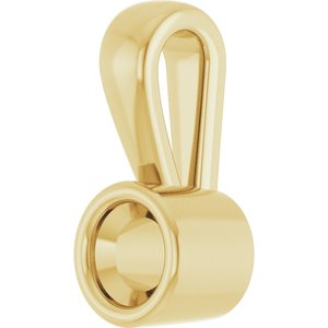 14K Yellow Gold 3.2 mm Round Charm/Pendant Mounting – image 4