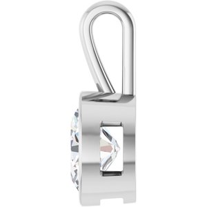 14K White Gold 11x9 mm Oval Charm/Pendant Mounting – image 5