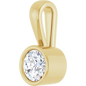 10K Yellow Gold 5.2 mm Round Charm/Pendant Mounting – image 3