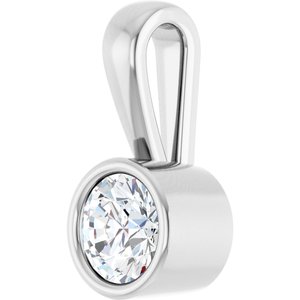 Sterling Silver 5.2 mm Round Charm/Pendant Mounting – image 3