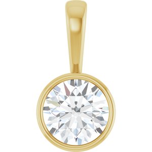 10K Yellow Gold 9.4 mm Round Charm/Pendant Mounting