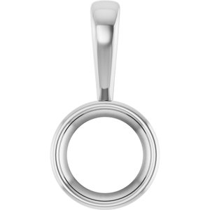 Platinum 9.4 mm Round Charm/Pendant Mounting – image 2