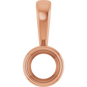 14K Rose Gold 5.2 mm Round Charm/Pendant Mounting – image 2