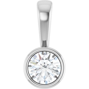 18K White Gold 5.2 mm Round Charm/Pendant Mounting