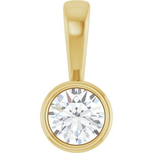 14K Yellow Gold 5.2 mm Round Charm/Pendant Mounting