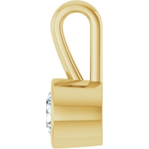 18K Yellow Gold 5.2 mm Round Charm/Pendant Mounting – image 5