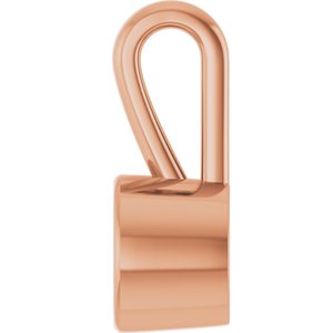 14K Rose Gold 5.2 mm Round Charm/Pendant Mounting – image 6