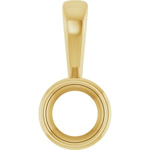 10K Yellow Gold 5.8 mm Round Charm/Pendant Mounting – image 2