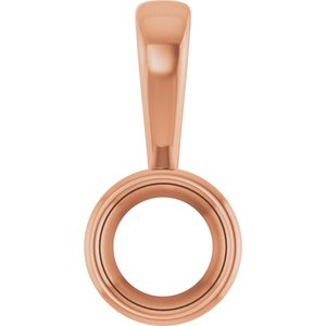 14K Rose Gold 5.8 mm Round Charm/Pendant Mounting – image 2