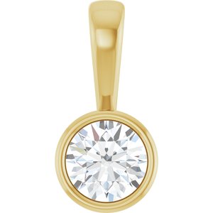 14K Yellow Gold 5.8 mm Round Charm/Pendant Mounting