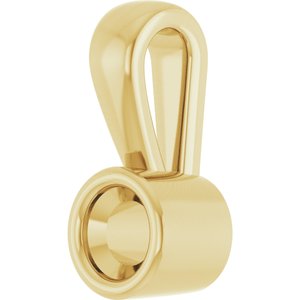 18K Yellow Gold 3 mm Round Charm/Pendant Mounting – image 4